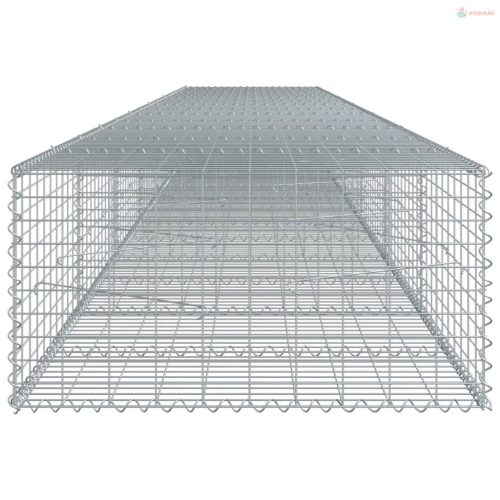 Horganyzott vas gabion kosár fedéllel 700 x 100 x 50 cm