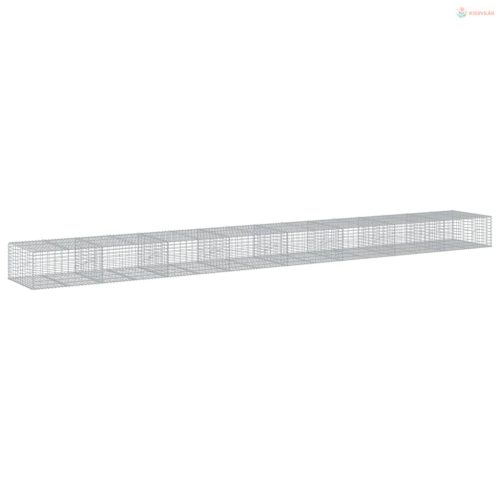 Horganyzott vas gabion kosár fedéllel 800 x 100 x 50 cm