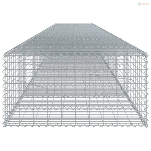 Horganyzott vas gabion kosár fedéllel 800 x 100 x 50 cm