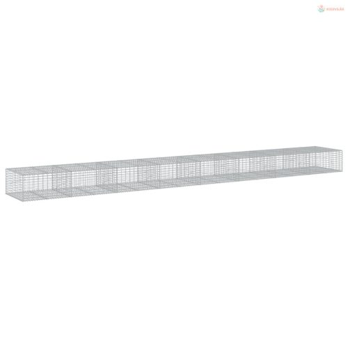 Horganyzott vas gabion kosár fedéllel 800 x 100 x 50 cm