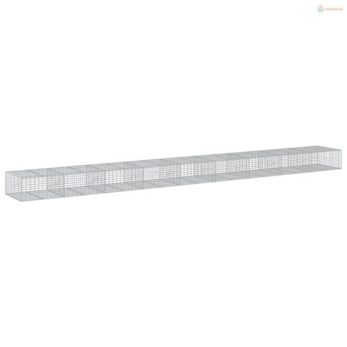 Horganyzott vas gabion kosár fedéllel 900 x 100 x 50 cm