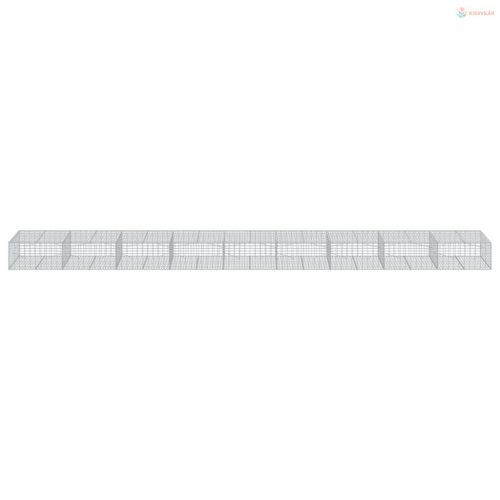 Horganyzott vas gabion kosár fedéllel 900 x 100 x 50 cm