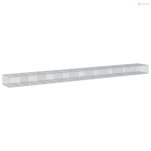Horganyzott vas gabion kosár fedéllel 900 x 100 x 50 cm