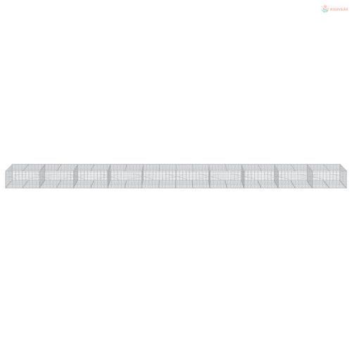 Horganyzott vas gabion kosár fedéllel 1000 x 100 x 50 cm