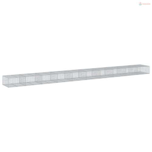 Horganyzott vas gabion kosár fedéllel 1000 x 100 x 50 cm