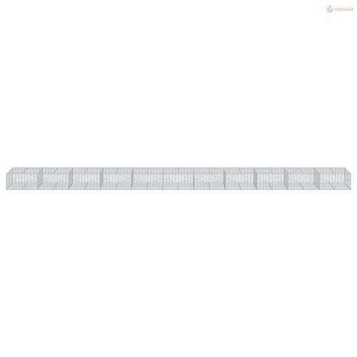 Horganyzott vas gabion kosár fedéllel 1100 x 100 x 50 cm