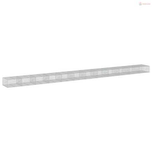 Horganyzott vas gabion kosár fedéllel 1200 x 100 x 50 cm