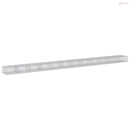 Horganyzott vas gabion kosár fedéllel 1200 x 100 x 50 cm