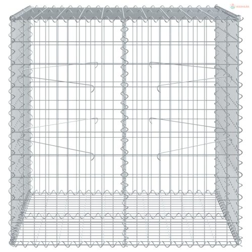 Horganyzott vas gabion kosár fedéllel 100 x 100 x 100 cm