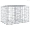 Horganyzott vas gabion kosár fedéllel 150 x 100 x 100 cm
