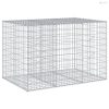 Horganyzott vas gabion kosár fedéllel 150 x 100 x 100 cm