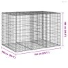 Horganyzott vas gabion kosár fedéllel 150 x 100 x 100 cm