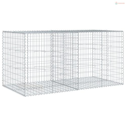Horganyzott vas gabion kosár fedéllel 200 x 100 x 100 cm