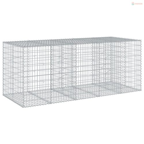 Horganyzott vas gabion kosár fedéllel 250 x 100 x 100 cm
