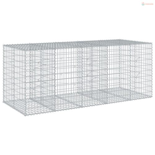 Horganyzott vas gabion kosár fedéllel 250 x 100 x 100 cm