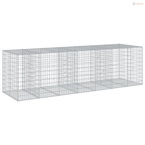Horganyzott vas gabion kosár fedéllel 350 x 100 x 100 cm