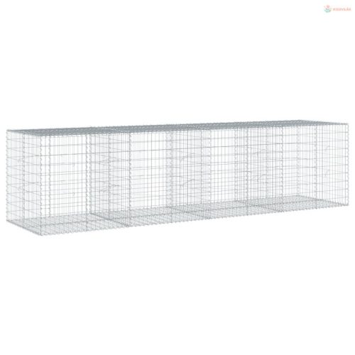 Horganyzott vas gabion kosár fedéllel 400 x 100 x 100 cm