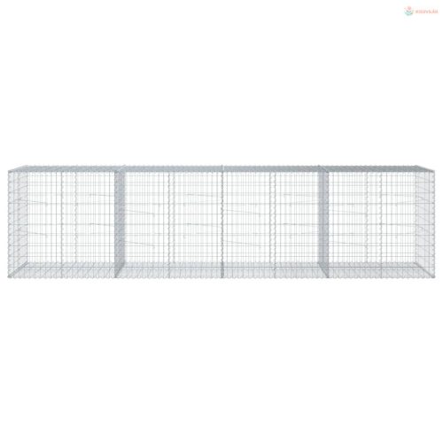 Horganyzott vas gabion kosár fedéllel 400 x 100 x 100 cm