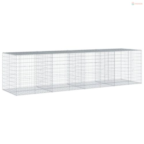 Horganyzott vas gabion kosár fedéllel 400 x 100 x 100 cm