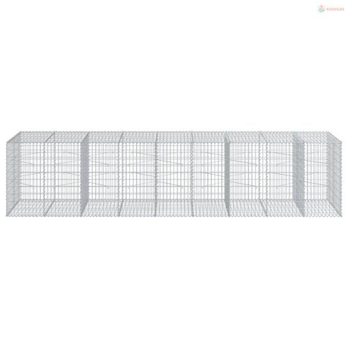 Horganyzott vas gabion kosár fedéllel 450 x 100 x 100 cm