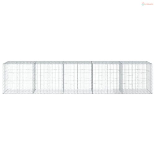 Horganyzott vas gabion kosár fedéllel 500 x 100 x 100 cm