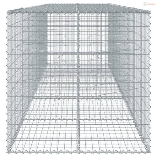 Horganyzott vas gabion kosár fedéllel 500 x 100 x 100 cm