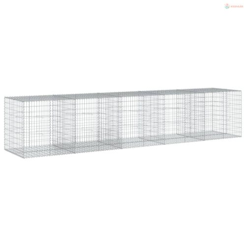 Horganyzott vas gabion kosár fedéllel 500 x 100 x 100 cm