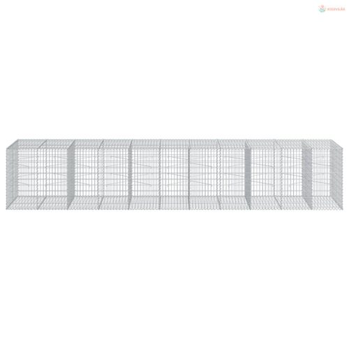 Horganyzott vas gabion kosár fedéllel 550 x 100 x 100 cm
