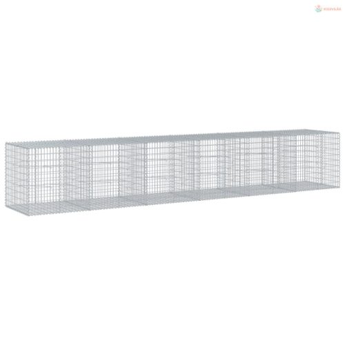 Horganyzott vas gabion kosár fedéllel 600 x 100 x 100 cm