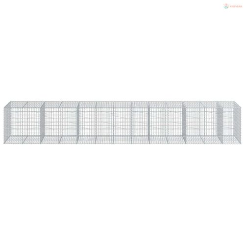 Horganyzott vas gabion kosár fedéllel 650 x 100 x 100 cm