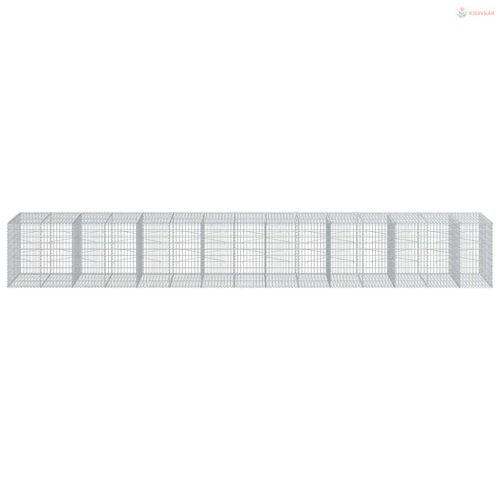 Horganyzott vas gabion kosár fedéllel 750 x 100 x 100 cm