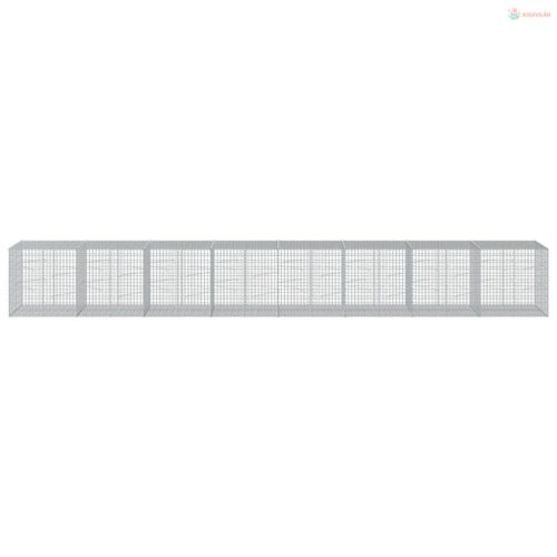Horganyzott vas gabion kosár fedéllel 800 x 100 x 100 cm
