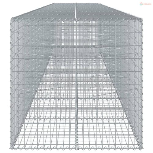 Horganyzott vas gabion kosár fedéllel 800 x 100 x 100 cm