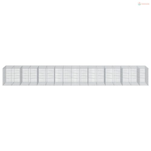 Horganyzott vas gabion kosár fedéllel 950 x 100 x 100 cm