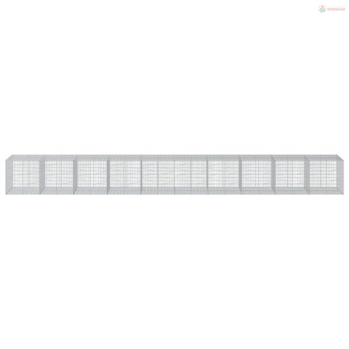 Horganyzott vas gabion kosár fedéllel 1000 x 100 x 100 cm