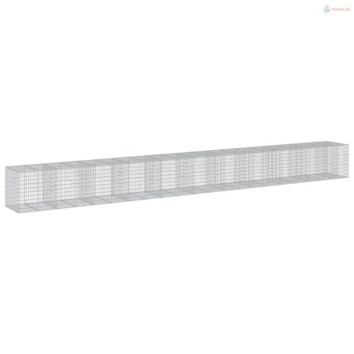 Horganyzott vas gabion kosár fedéllel 1050 x 100 x 100 cm