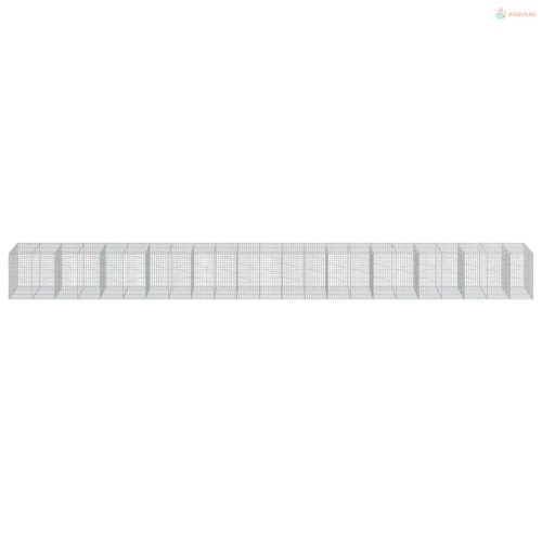 Horganyzott vas gabion kosár fedéllel 1150 x 100 x 100 cm