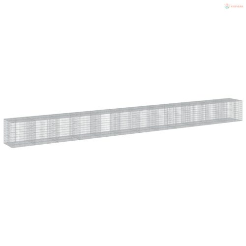 Horganyzott vas gabion kosár fedéllel 1200 x 100 x 100 cm