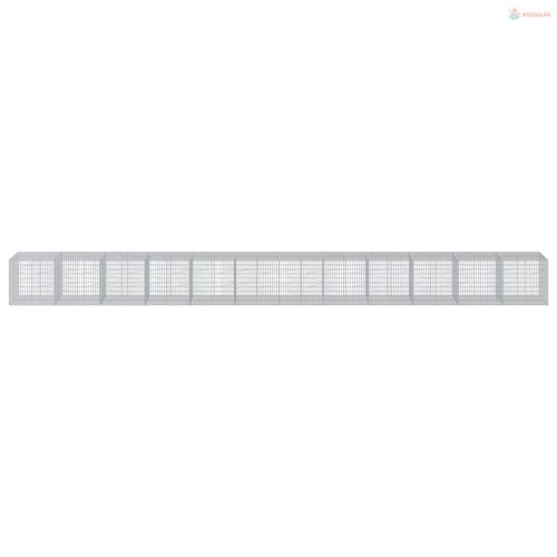 Horganyzott vas gabion kosár fedéllel 1200 x 100 x 100 cm