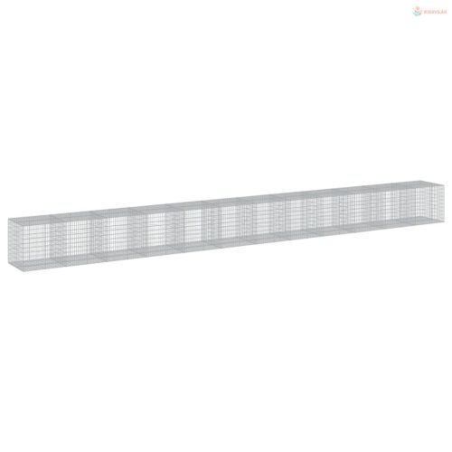 Horganyzott vas gabion kosár fedéllel 1200 x 100 x 100 cm