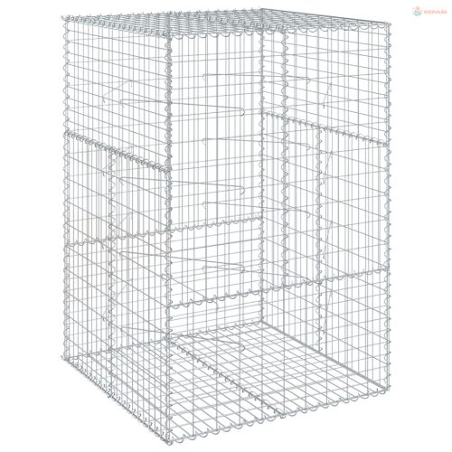 Horganyzott vas gabion kosár fedéllel 100 x 100 x 150 cm