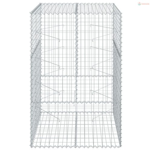 Horganyzott vas gabion kosár fedéllel 100 x 100 x 150 cm