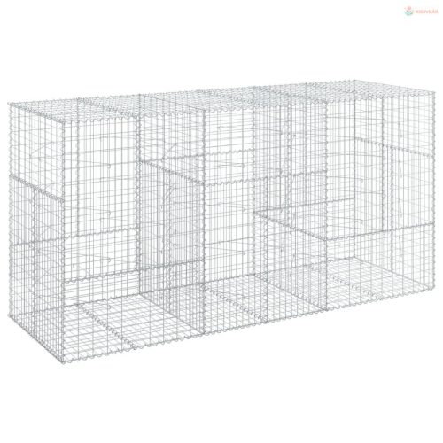 Horganyzott vas gabion kosár fedéllel 300 x 100 x 150 cm
