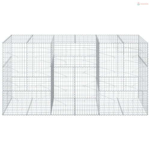 Horganyzott vas gabion kosár fedéllel 300 x 100 x 150 cm