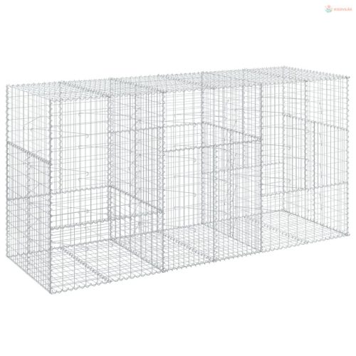 Horganyzott vas gabion kosár fedéllel 300 x 100 x 150 cm
