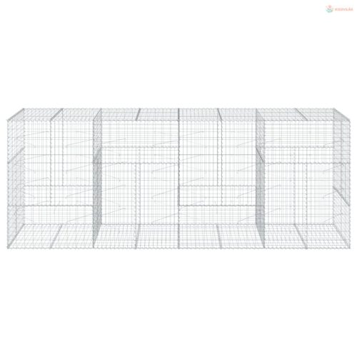 Horganyzott vas gabion kosár fedéllel 400 x 100 x 150 cm
