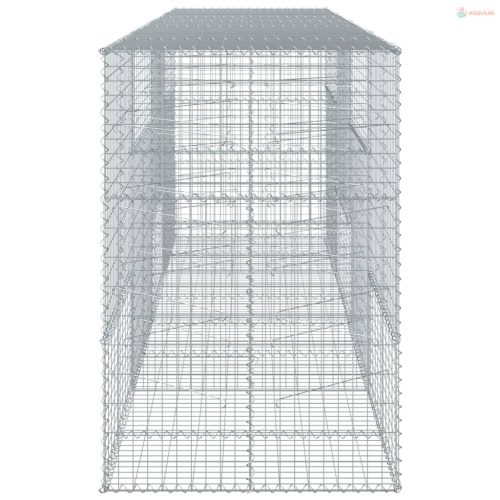 Horganyzott vas gabion kosár fedéllel 400 x 100 x 150 cm