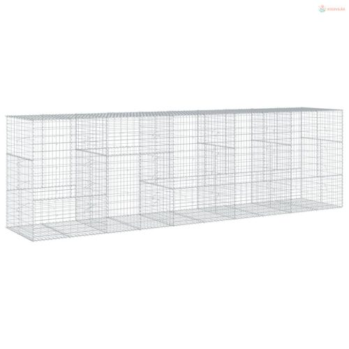 Horganyzott vas gabion kosár fedéllel 500 x 100 x 150 cm