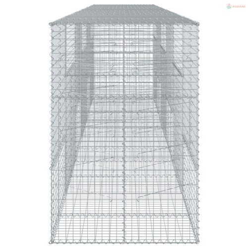 Horganyzott vas gabion kosár fedéllel 600 x 100 x 150 cm
