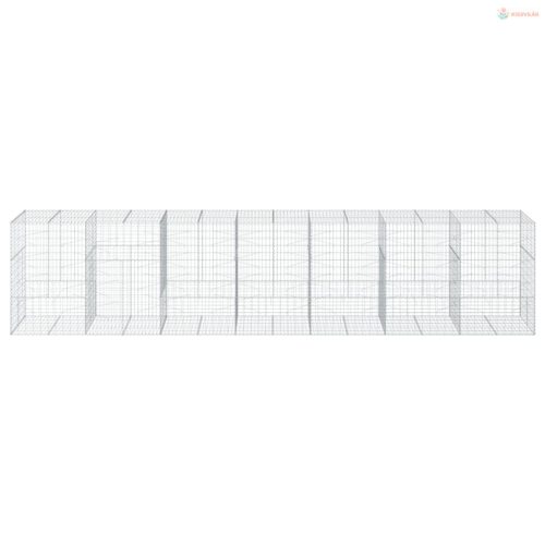 Horganyzott vas gabion kosár fedéllel 700 x 100 x 150 cm